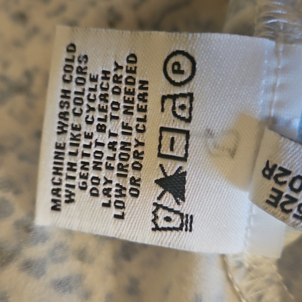 NWT, Calvin Klein Blue and White Top, Small - Picture 7 of 8